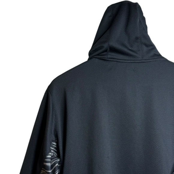 Star Wars Black Gray Stripes Long Sleeve Drawstring Full Zip Hoodie Pockets M - Picture 11 of 16